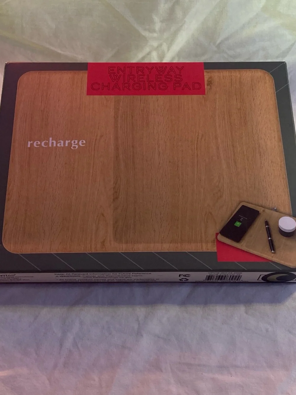 Entryway Wireless Charging Pad - Wood Tone